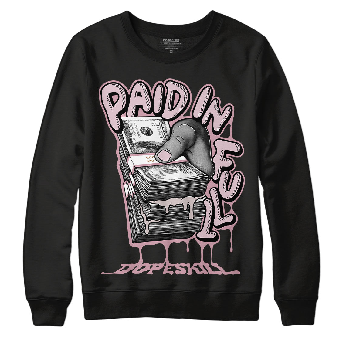 Dunk Low Teddy Bear Pink DopeSkill Sweatshirt Paid In Full Graphic