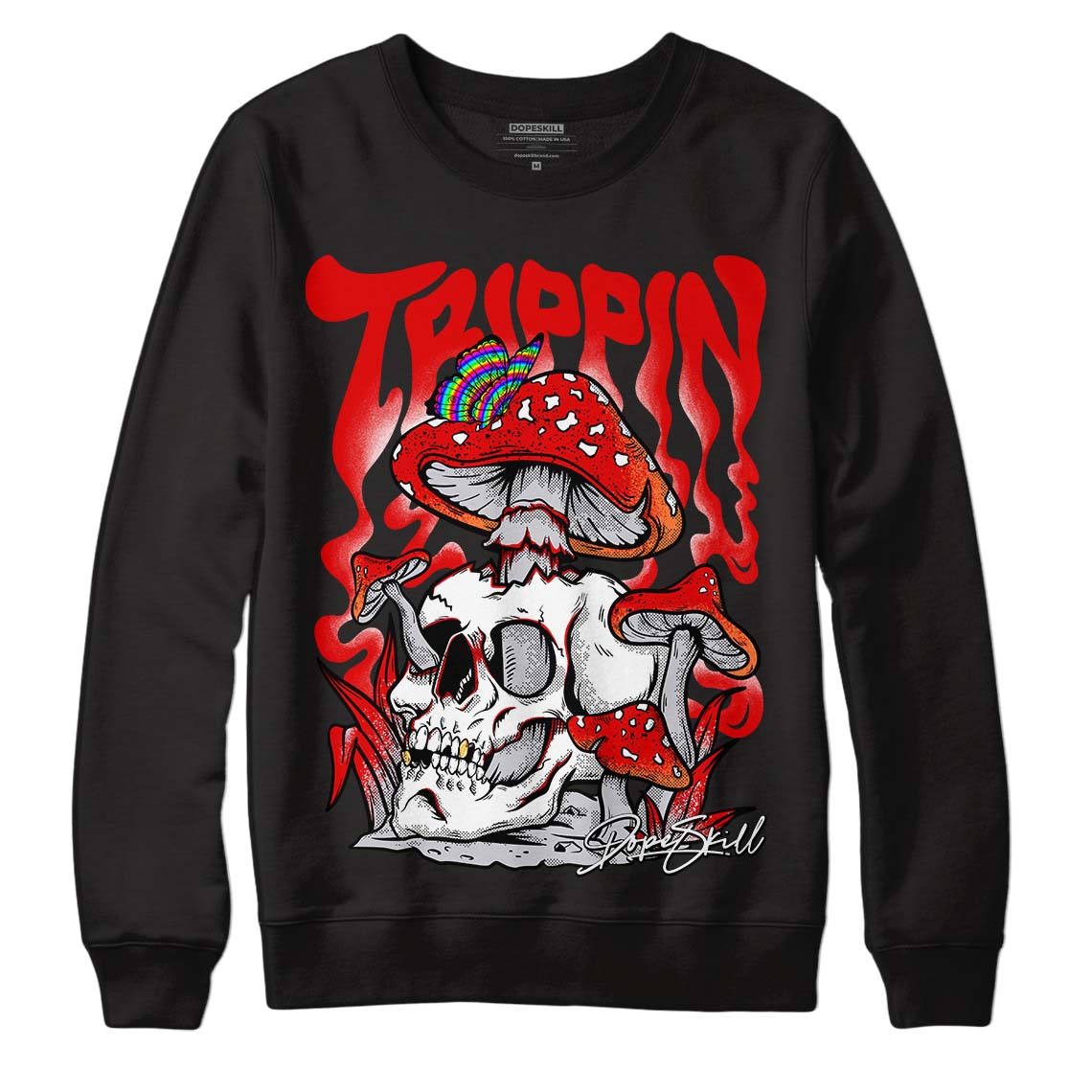 Red Cement 4S DopeSkill Sweatshirt Trippin Graphic