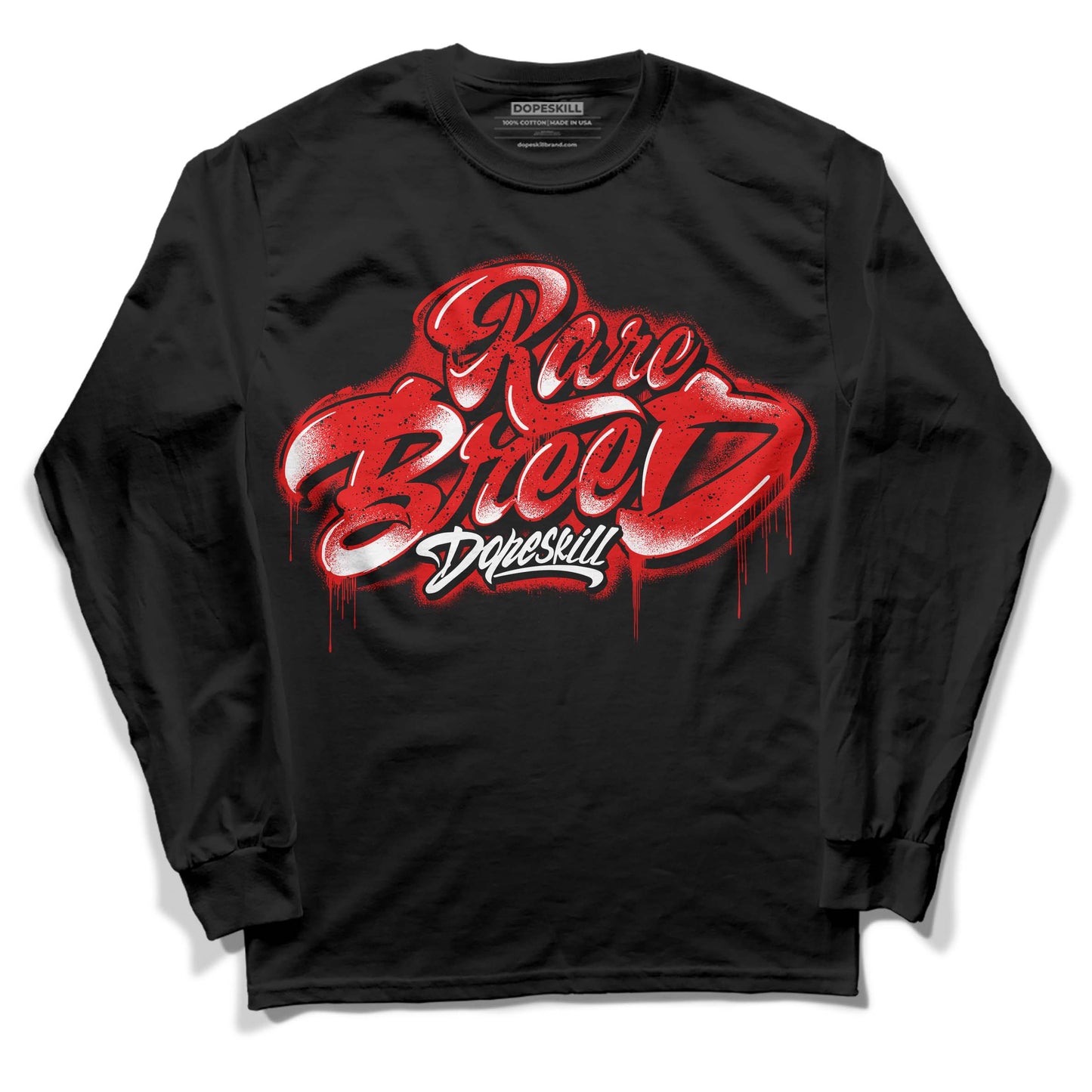 Red Cement 4S DopeSkill Long Sleeve T-Shirt Rare Breed Type Graphic