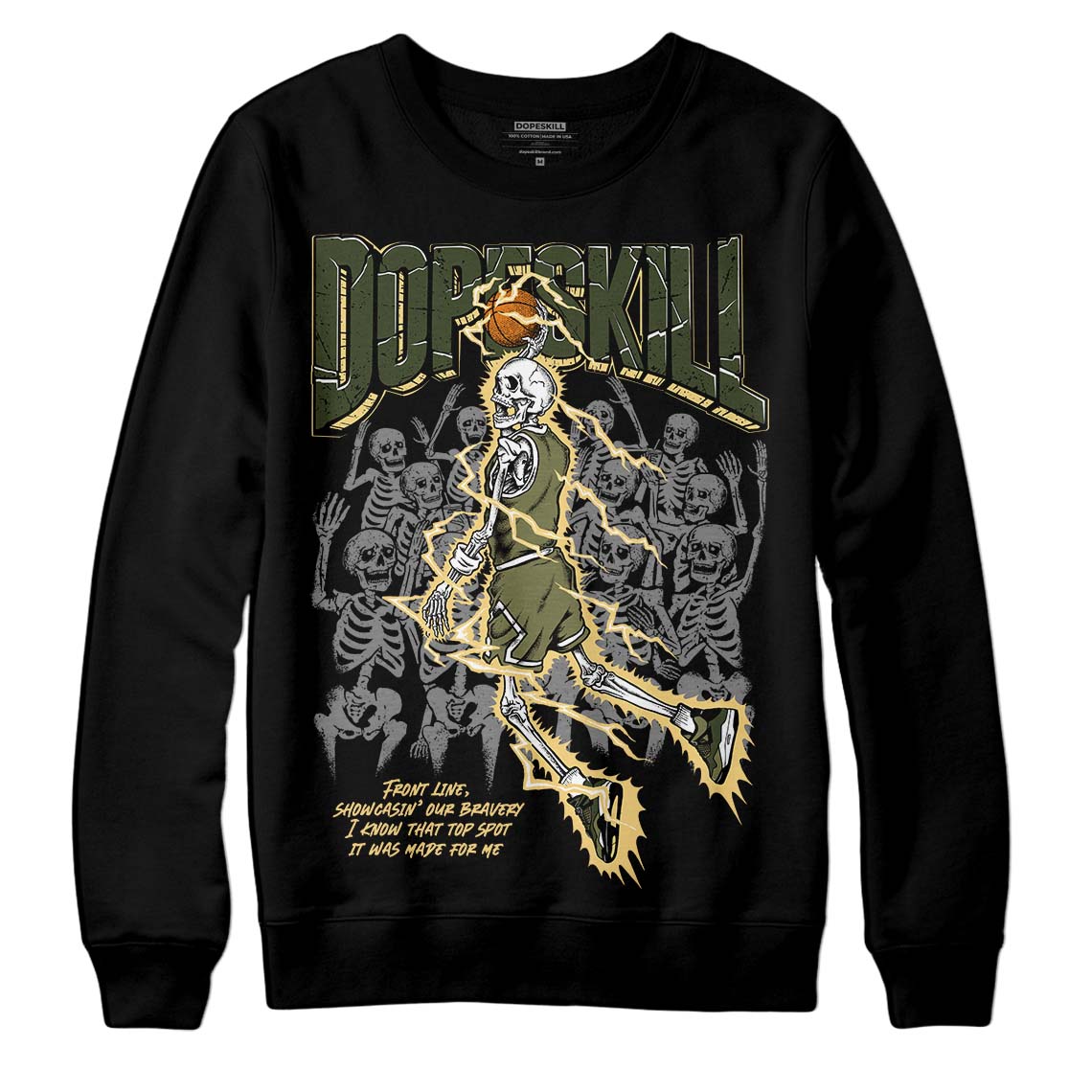 Craft Olive 4s DopeSkill Sweatshirt Thunder Dunk Graphic