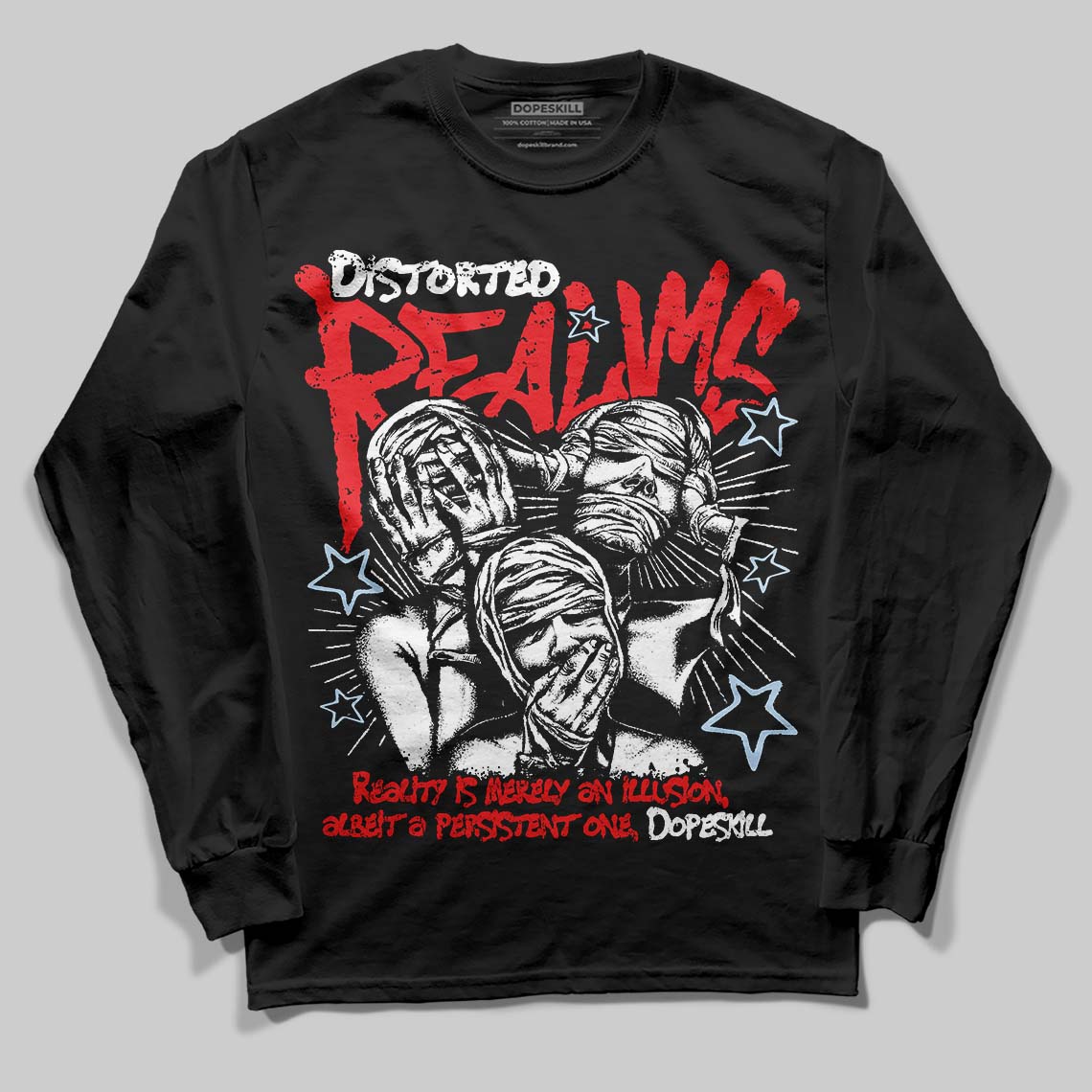 Cherry 11s DopeSkill Long Sleeve T-Shirt Distorted Realms Graphic