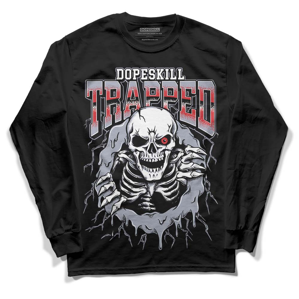 Bred Reimagined 4s DopeSkill Long Sleeve T-Shirt Trapped Halloween Graphic