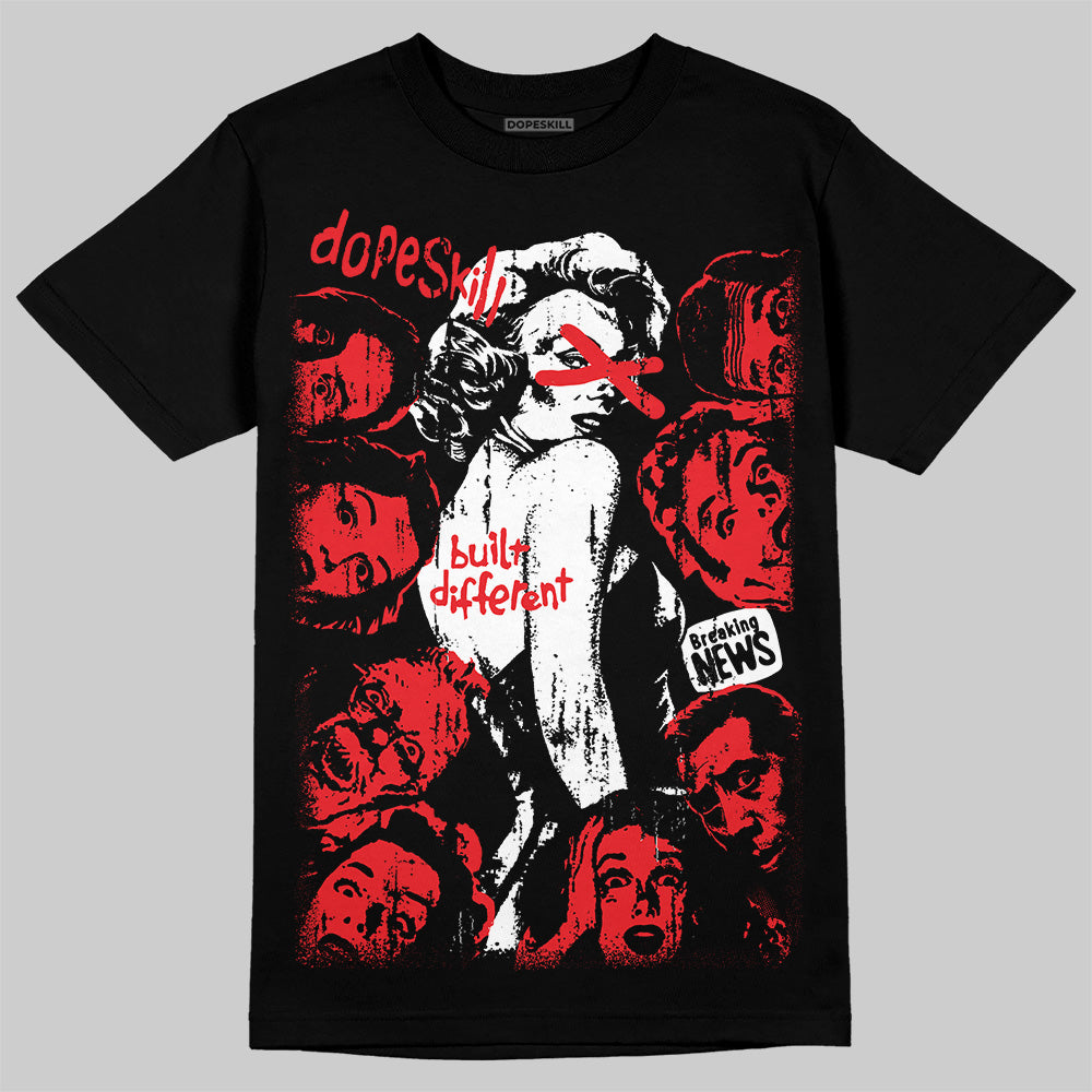 Cherry 11s DopeSkill T-Shirt Built Different Graphic