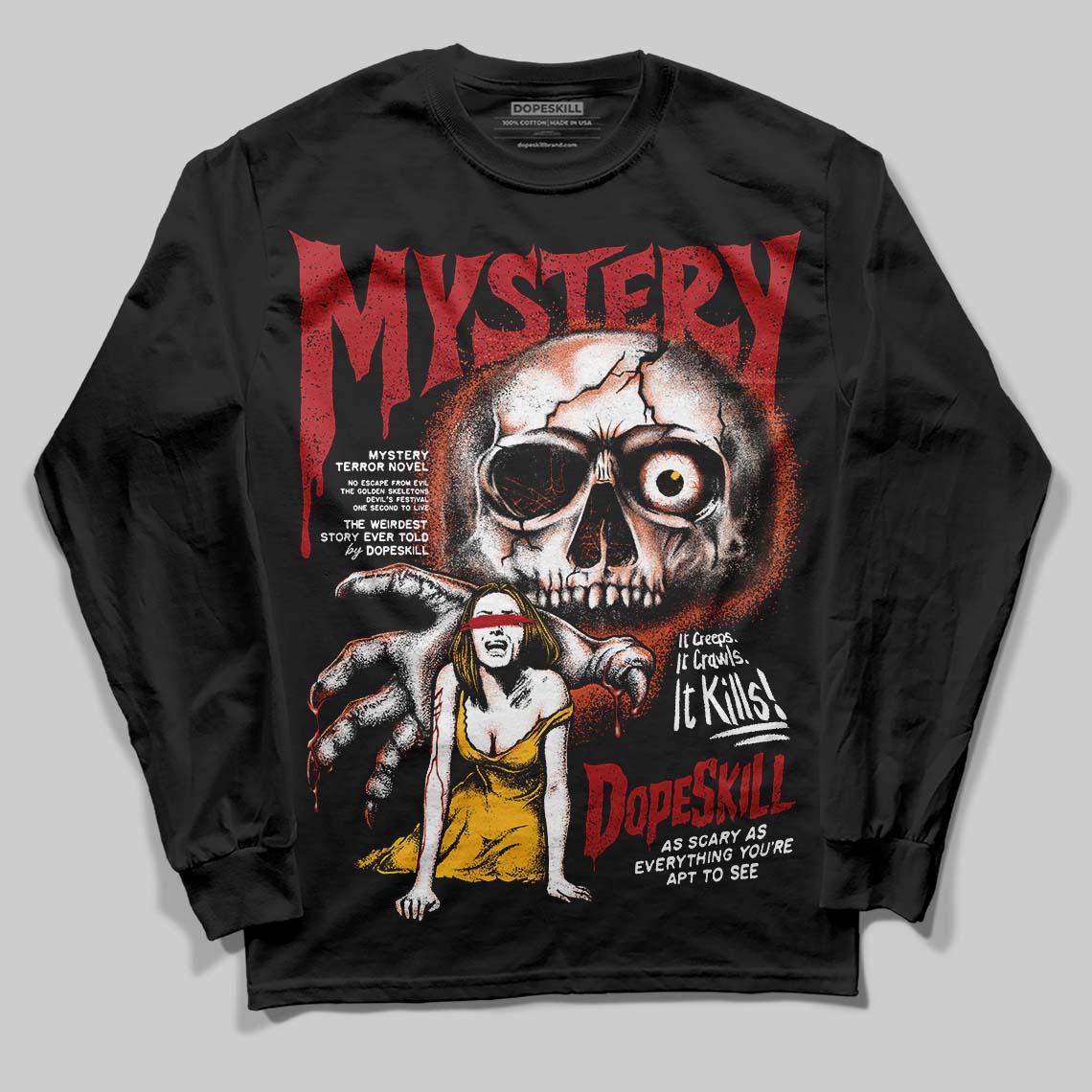 Brick By Brick 4s DopeSkill Long Sleeve T-Shirt Mystery Ghostly Grasp Graphic
