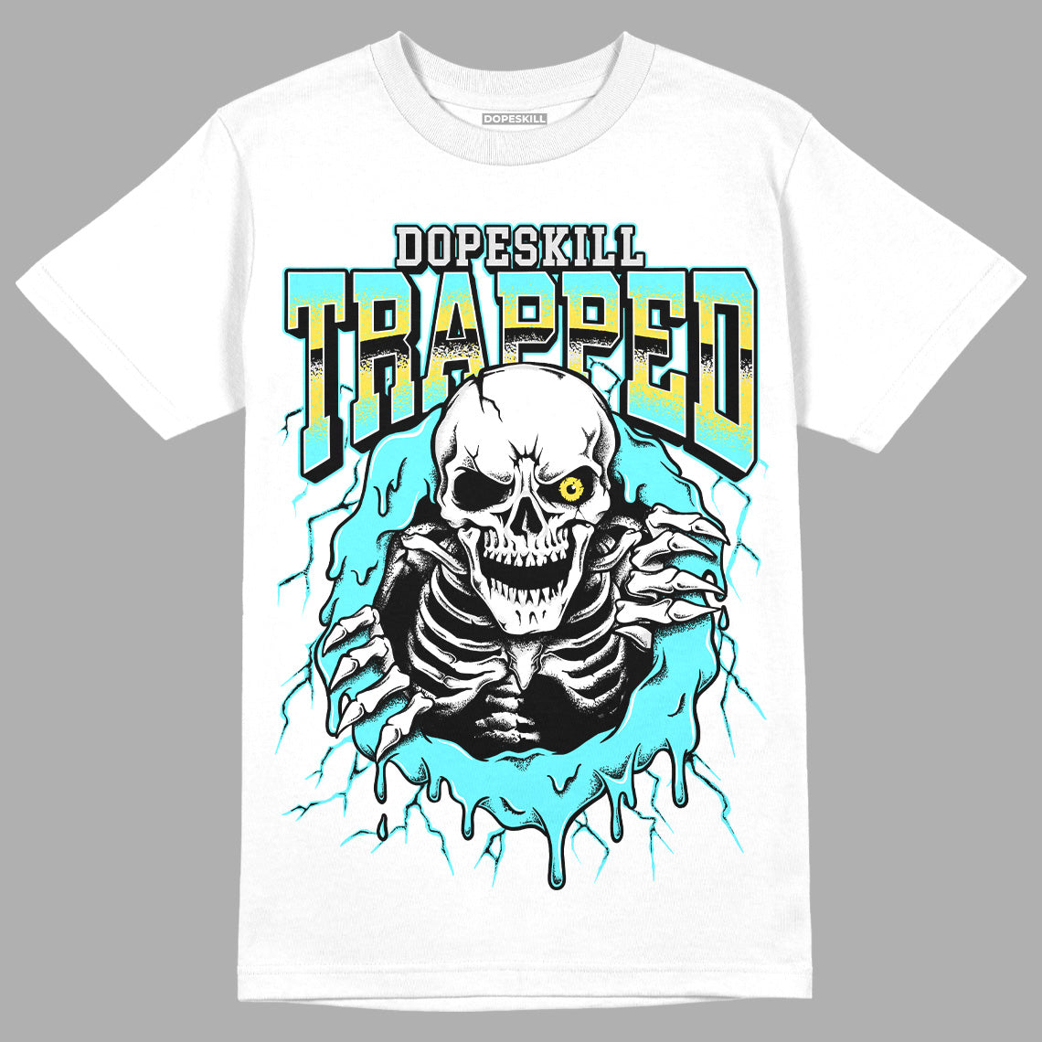 Aqua 5s DopeSkill T-Shirt Trapped Halloween Graphic