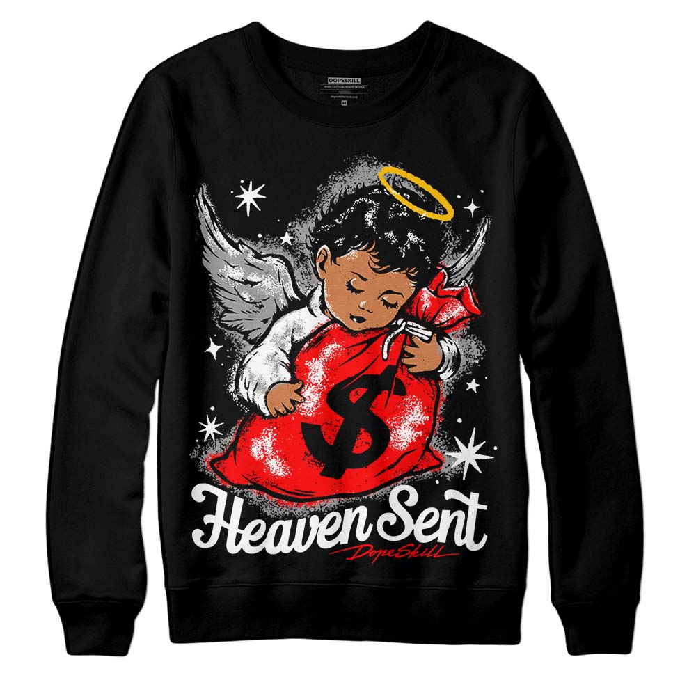 Black and White Collection DopeSkill Sweatshirt Heaven Sent Graphic