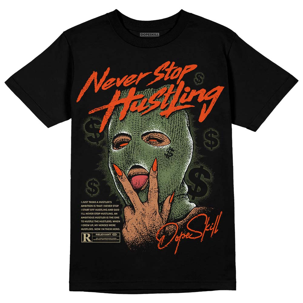 Olive Collection DopeSkill T-Shirt Never Stop Hustling Graphic