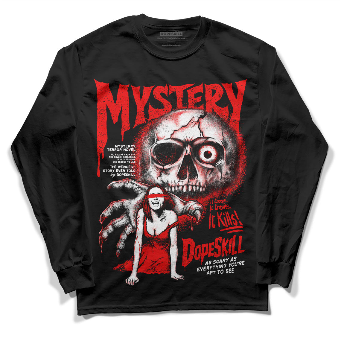 Cherry 12s DopeSkill Long Sleeve T-Shirt Mystery Ghostly Grasp Graphic