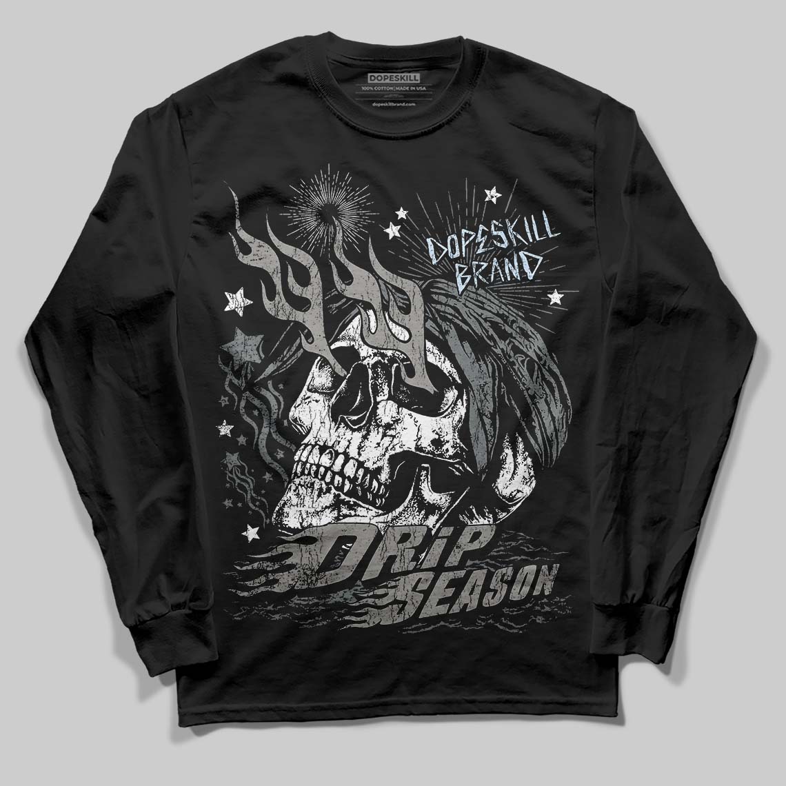 Cool Grey 9s DopeSkill Long Sleeve T-Shirt Drip Season Graphic