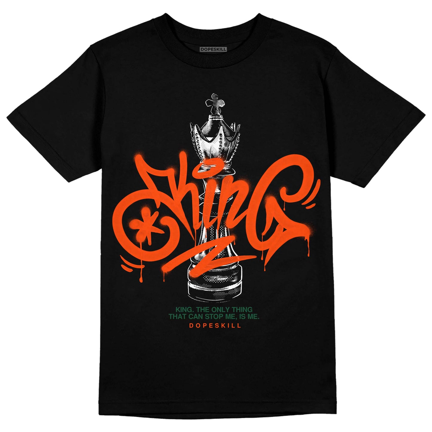 Dunk Low Team Dark Green Orange DopeSkill T-Shirt King Chess Graphic