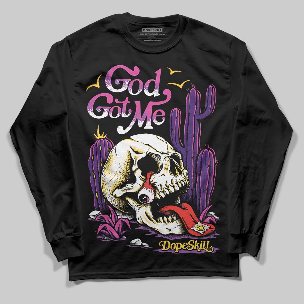 Field Purple 12s DopeSkill Long Sleeve T-Shirt God Got Me Graphic