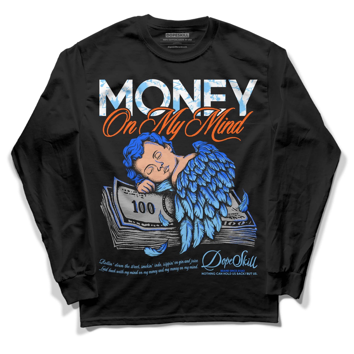 Dunk Low Futura University Blue DopeSkill Long Sleeve T-Shirt MOMM Graphic