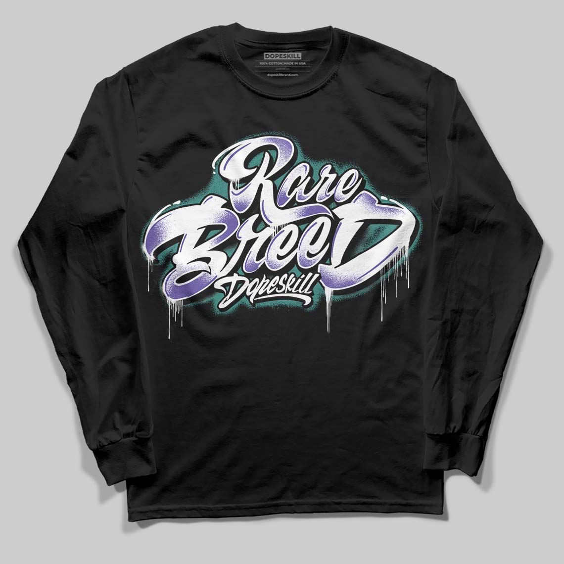 Grape 5s DopeSkill Long Sleeve T-Shirt Rare Breed Type Graphic