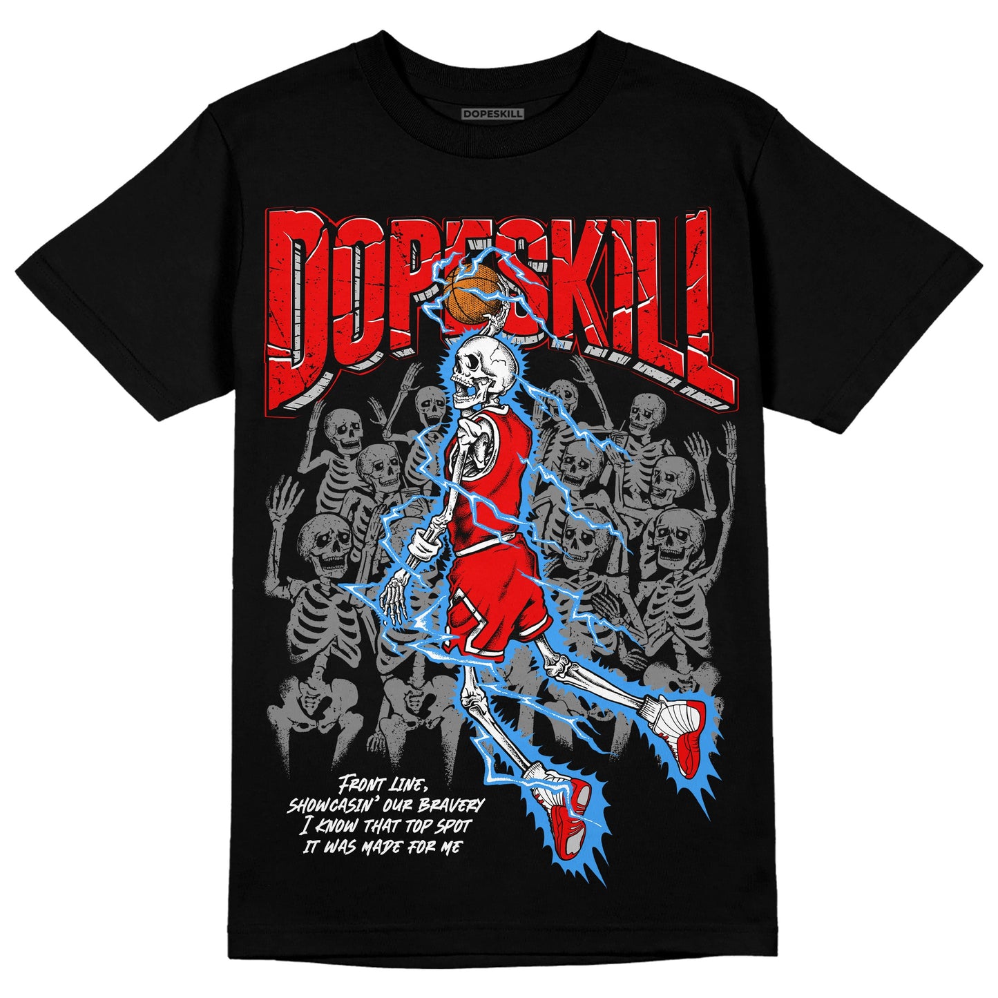 Cherry 12s DopeSkill T-Shirt Thunder Dunk Graphic