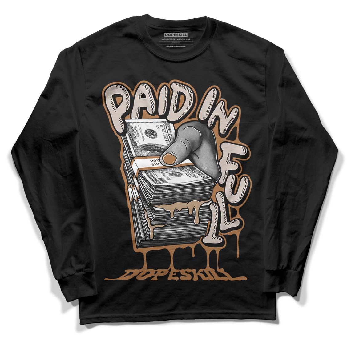 Palomino 3s DopeSkill Long Sleeve T-Shirt Paid In Full Graphic