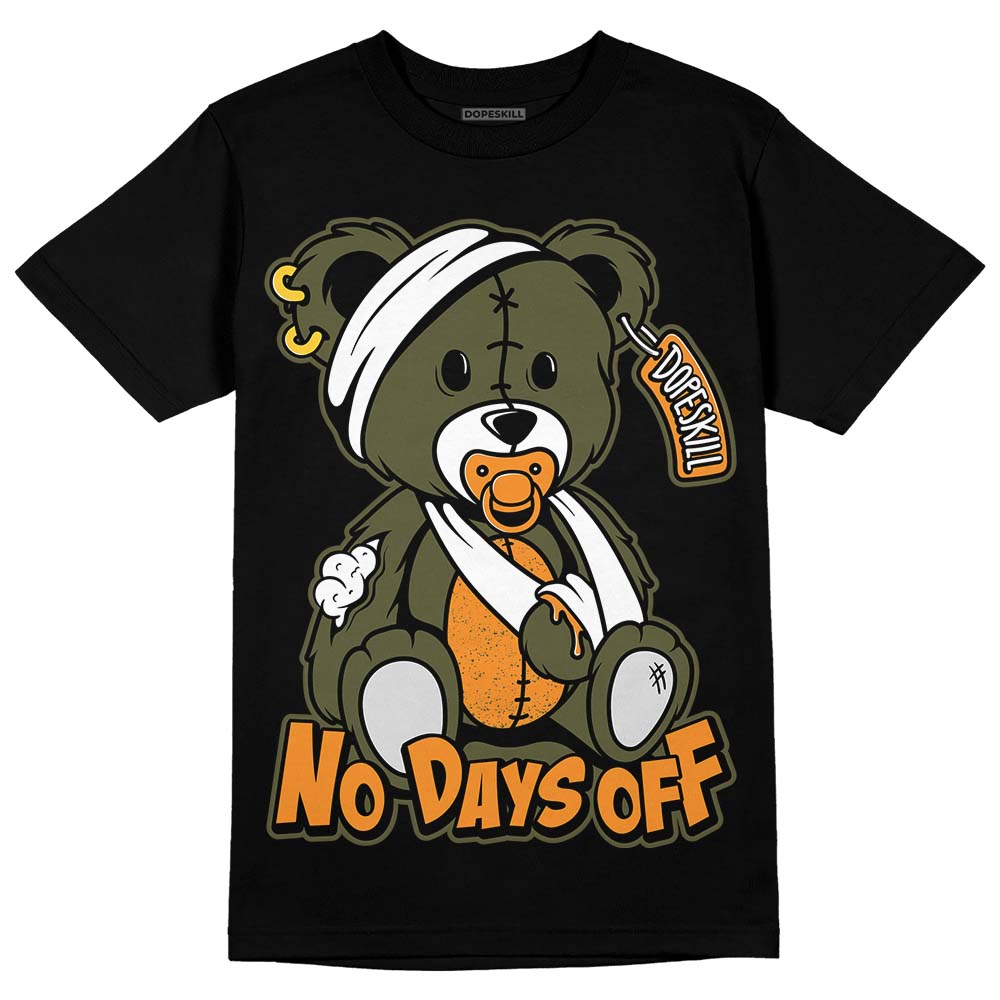 Olive 5s DopeSkill T-Shirt Hurt Bear Graphic