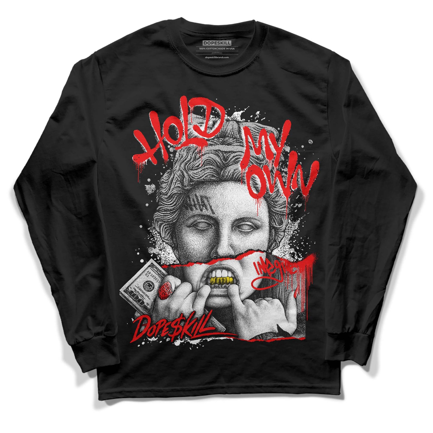 Panda White Black Dunk Low DopeSkill Long Sleeve T-Shirt Hold My Own Graphic