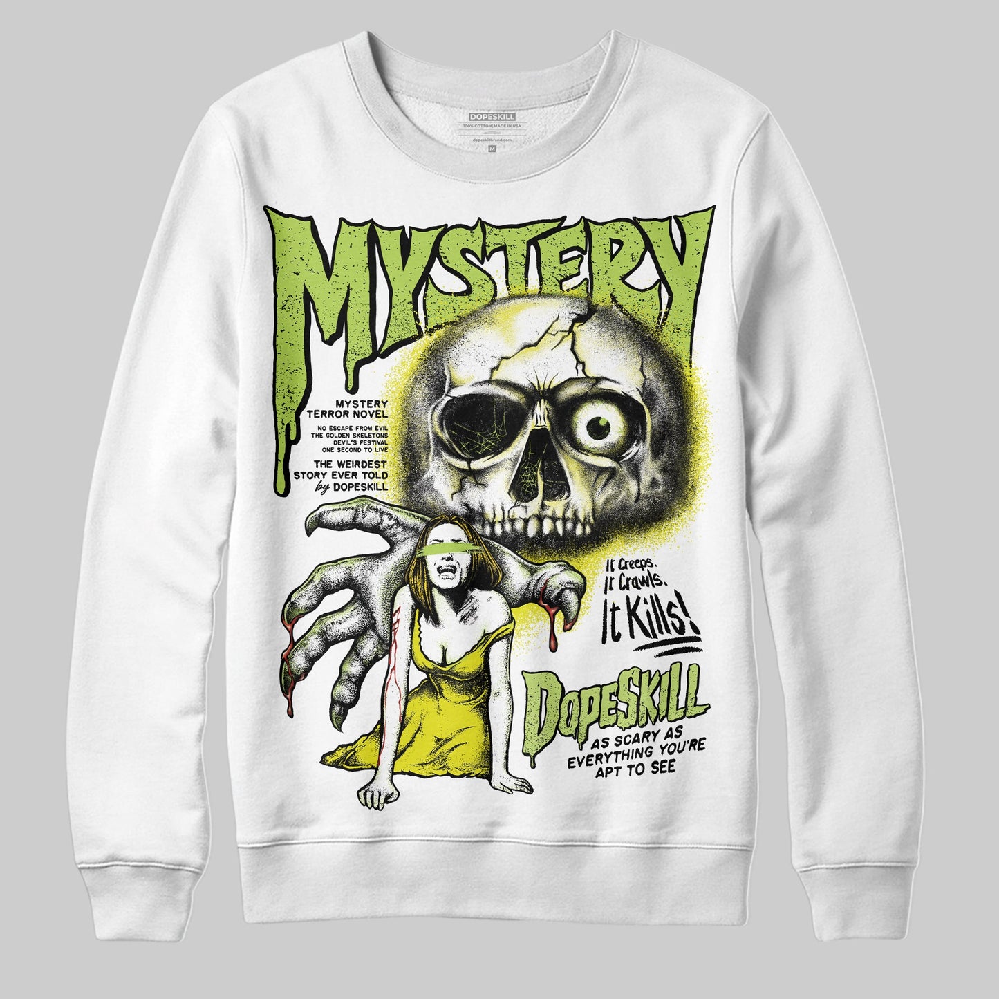Bright Cactus 13s DopeSkill Sweatshirt Mystery Ghostly Grasp Graphic