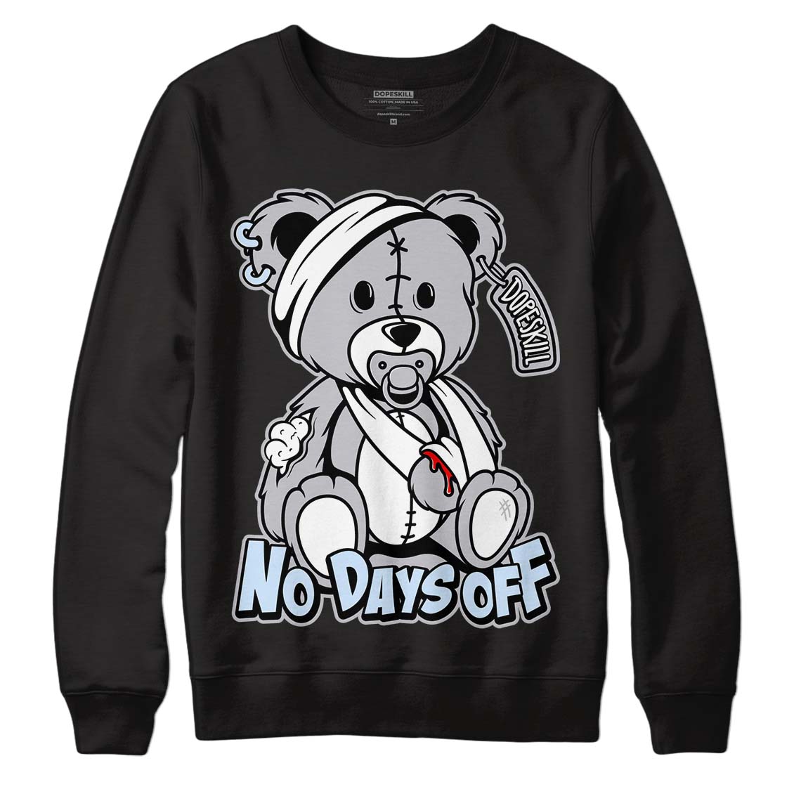 Cement Grey 11s DopeSkill Sweatshirt Hurt Bear Graphic