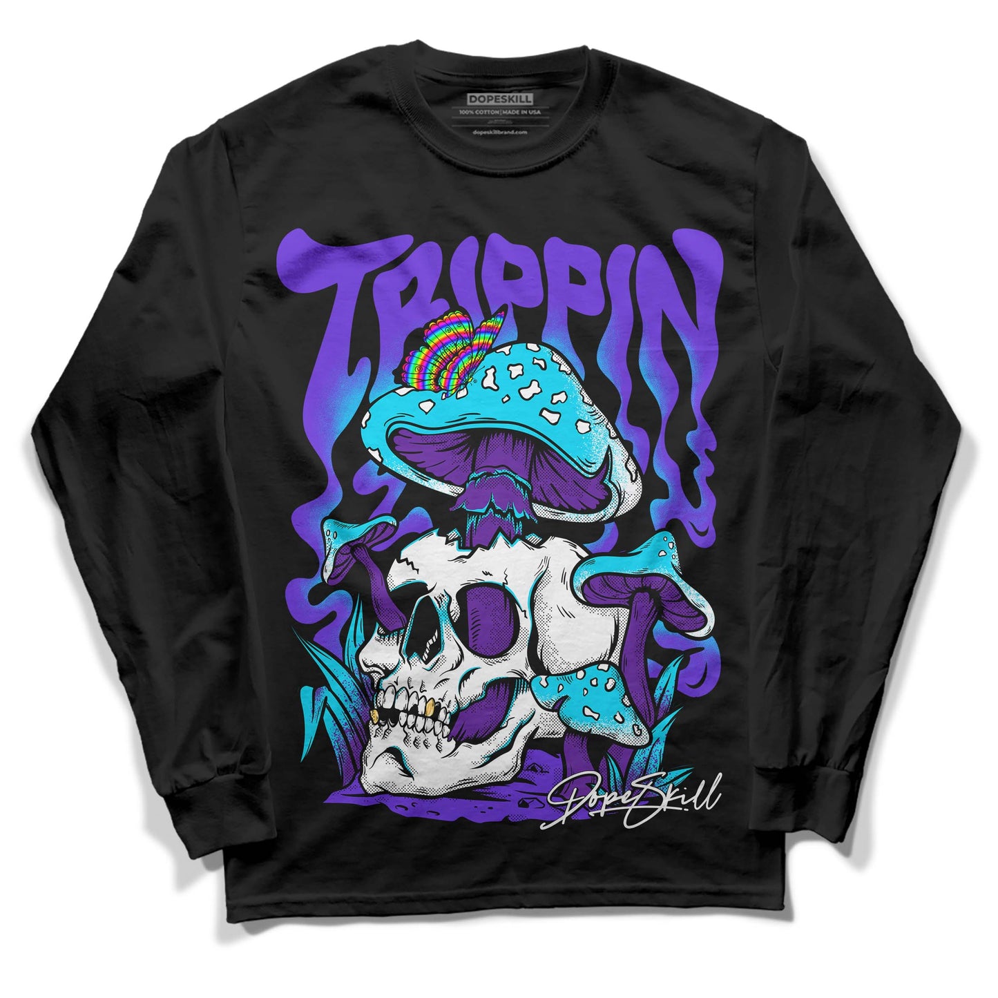 Aqua 6s DopeSkill Long Sleeve T-Shirt Trippin Graphic