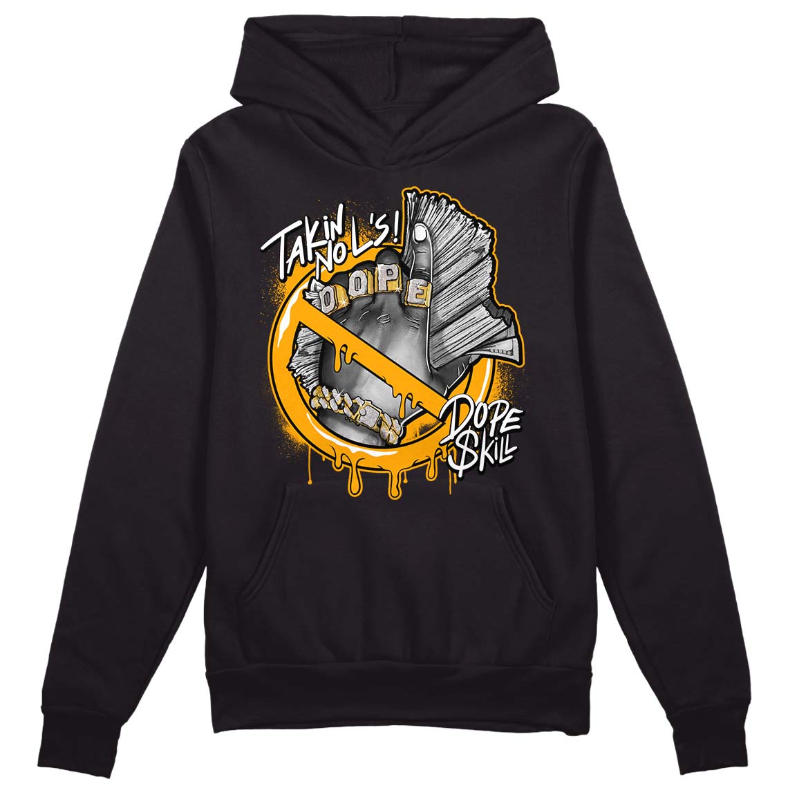 Black Taxi 12s DopeSkill Hoodie Sweatshirt Takin No L's Graphic