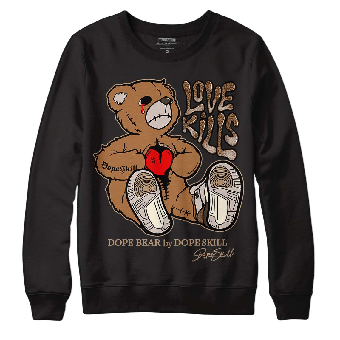 Palomino 3s DopeSkill Sweatshirt Love Kills Graphic