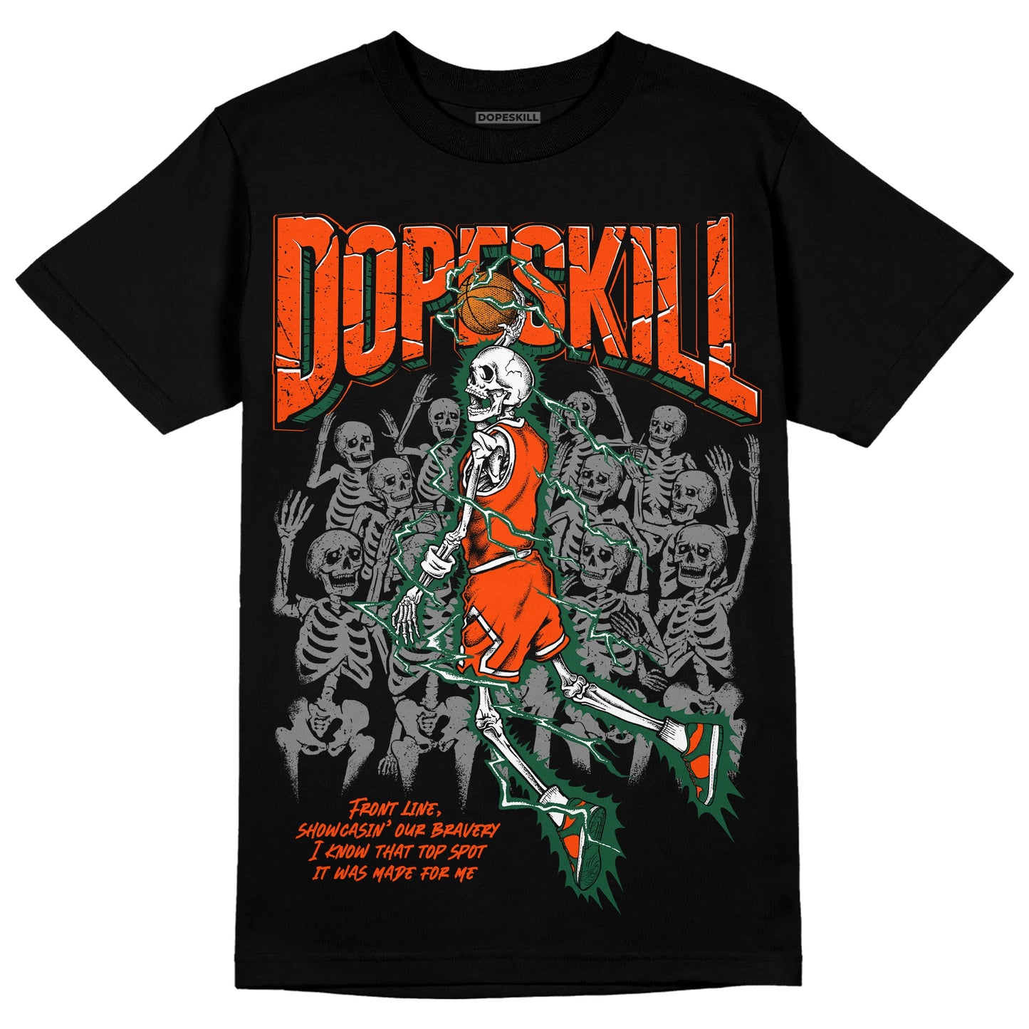Dunk Low Team Dark Green Orange DopeSkill T-Shirt Thunder Dunk Graphic