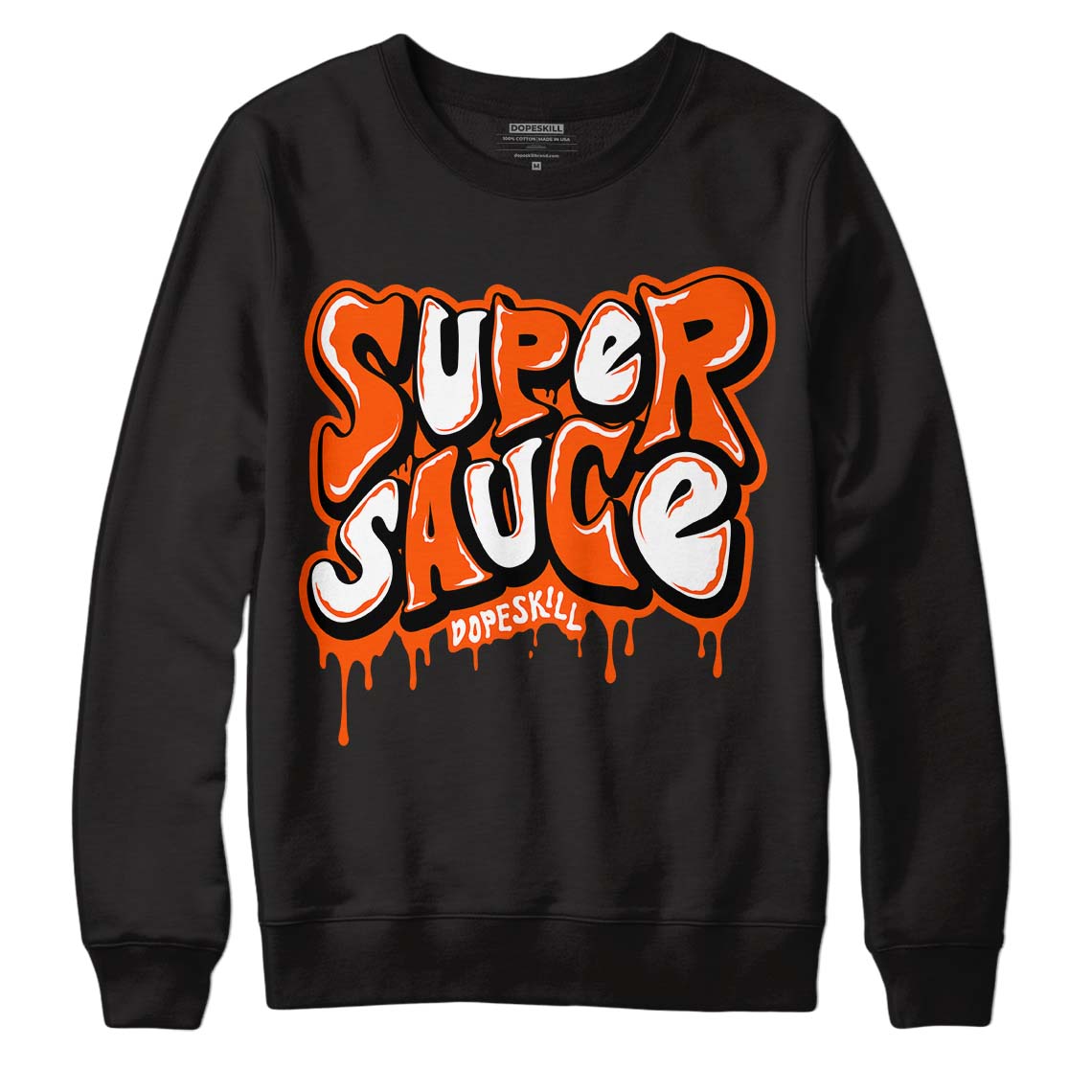 Orange Milk DopeSkill Sweatshirt Super Sauce Graphic