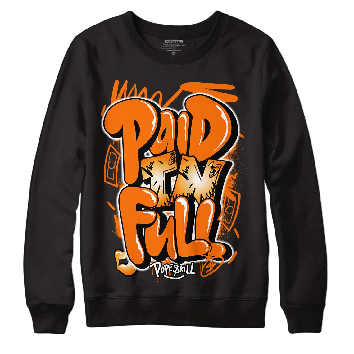 Dunk Low Magma Orange DopeSkill Sweatshirt New Paid In Full Graphic