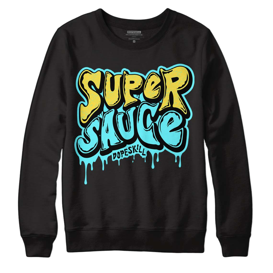 Aqua 5s DopeSkill Sweatshirt Super Sauce Graphic
