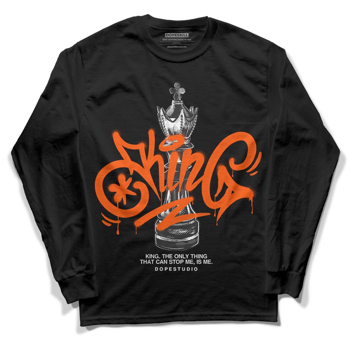 Orange Milk DopeSkill Long Sleeve T-Shirt King Chess Graphic