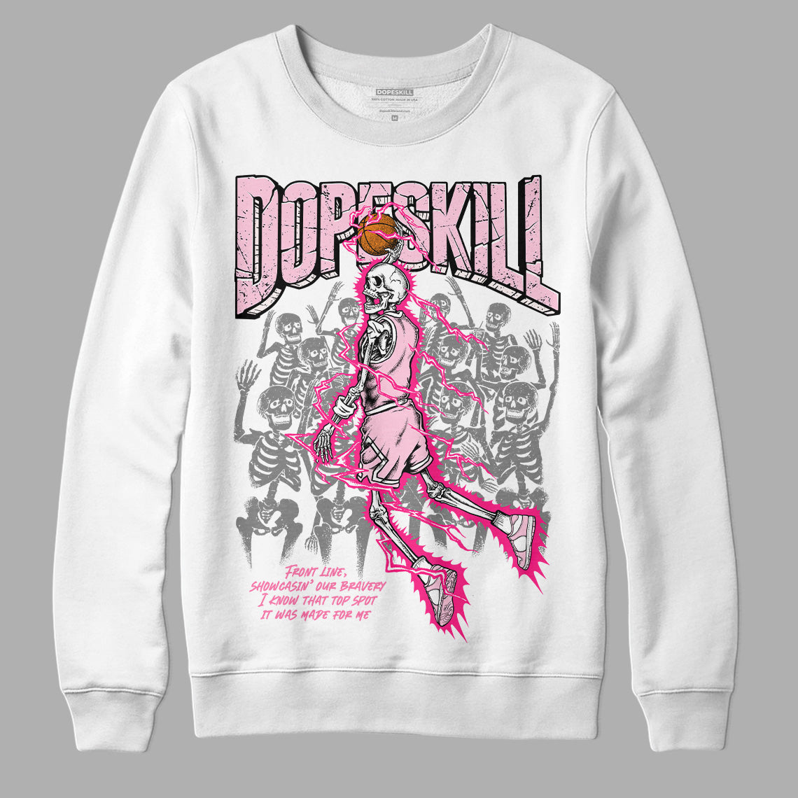 Dunk Low Pink Foam DopeSkill Sweatshirt Thunder Dunk Graphic