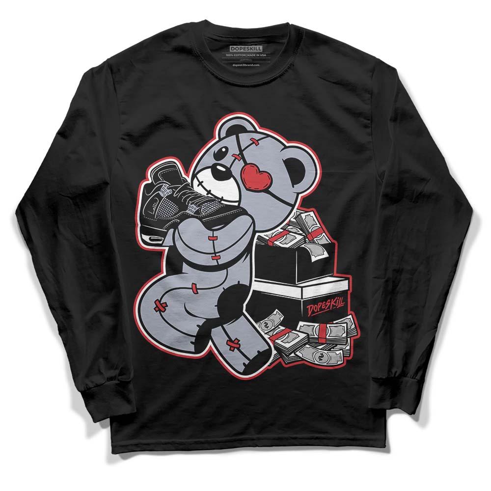 Bred Reimagined 4s DopeSkill Long Sleeve T-Shirt Bear Steals Sneaker Graphic