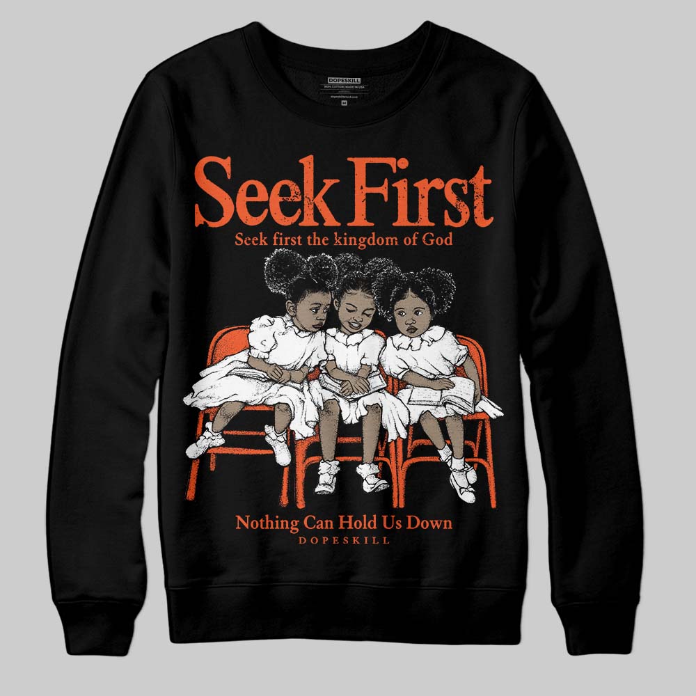 Orange Milk DopeSkill Sweatshirt New Seek First Graphic
