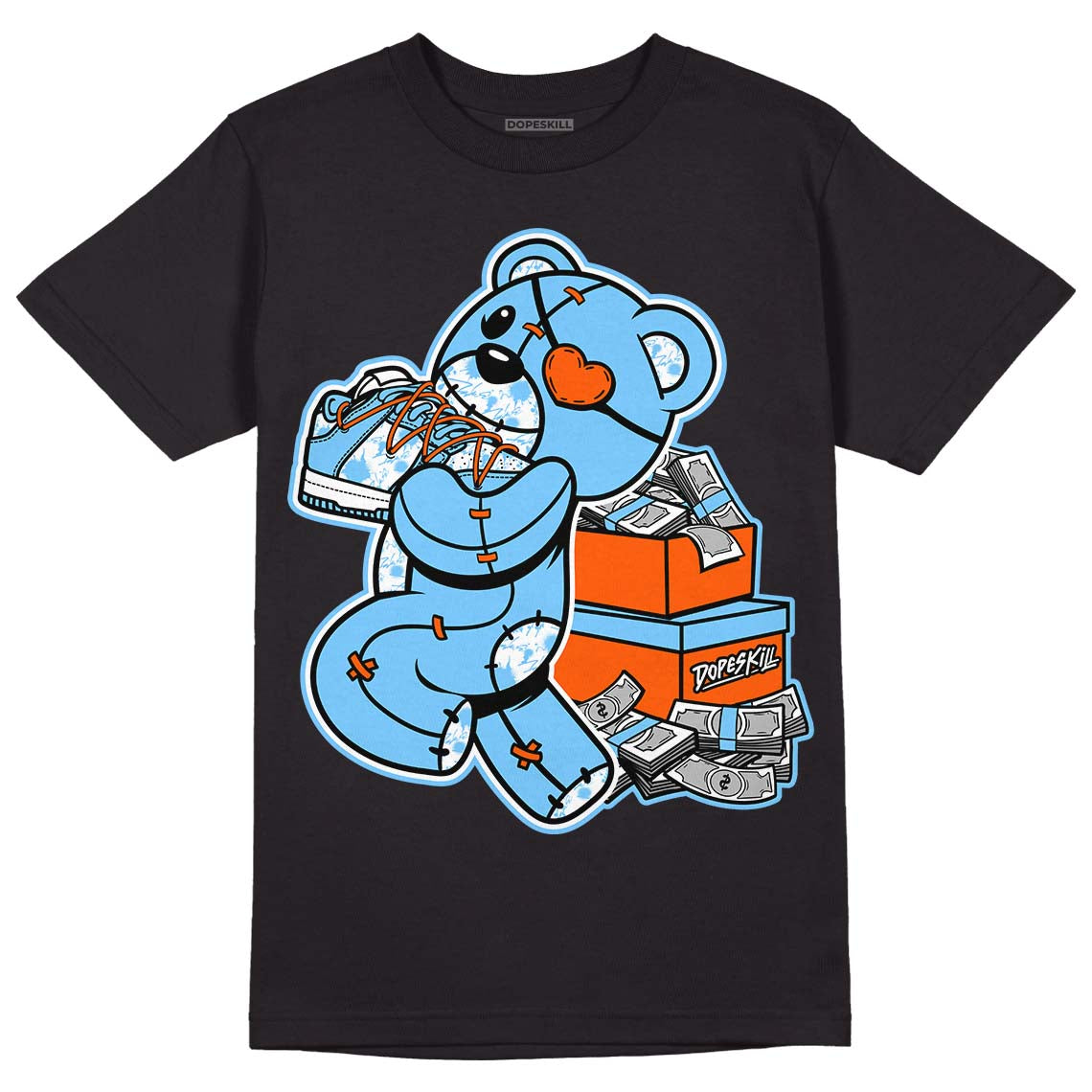 Dunk Low Futura University Blue DopeSkill T-Shirt Bear Steals Sneaker Graphic