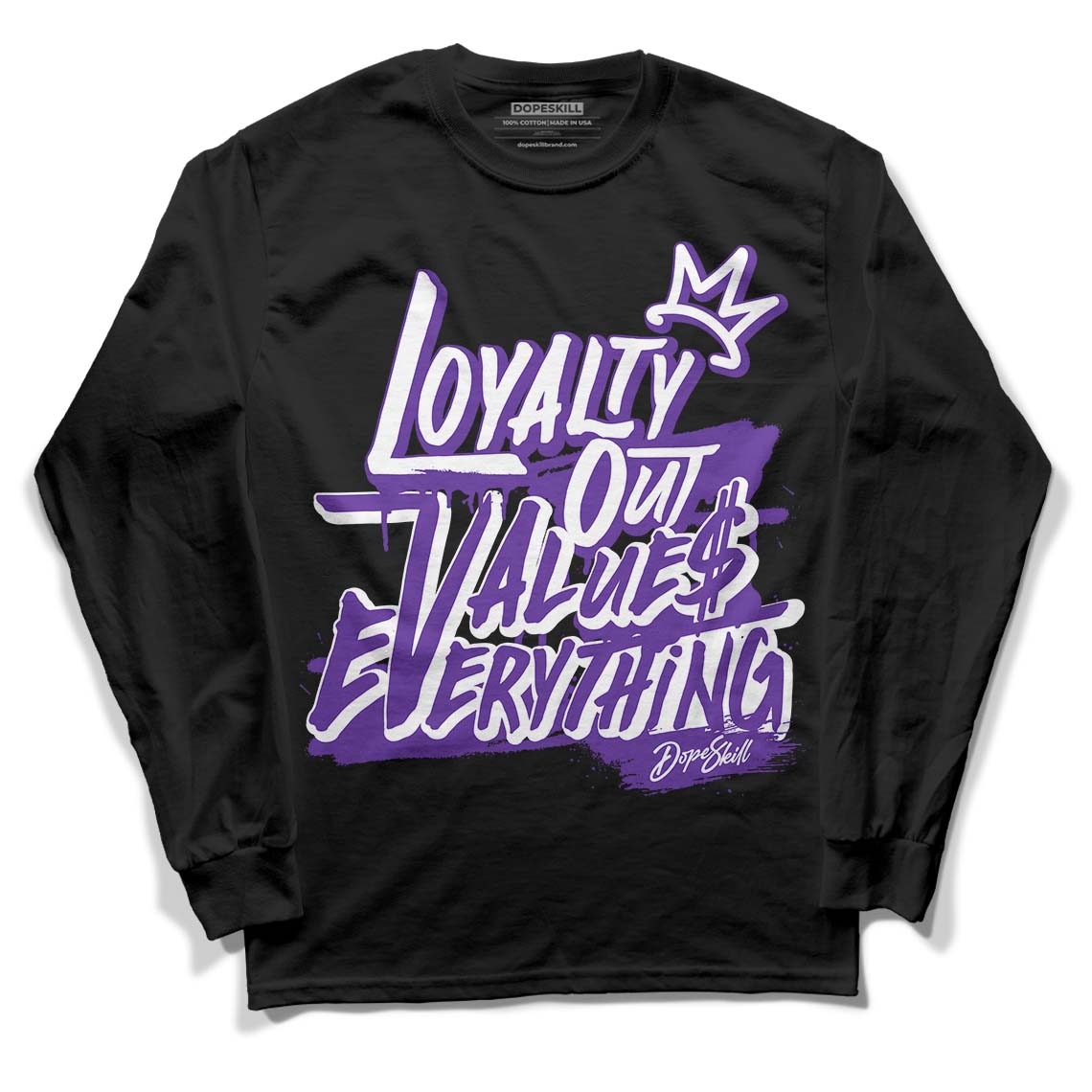 PURPLE Collection DopeSkill Long Sleeve T-Shirt LOVE Graphic