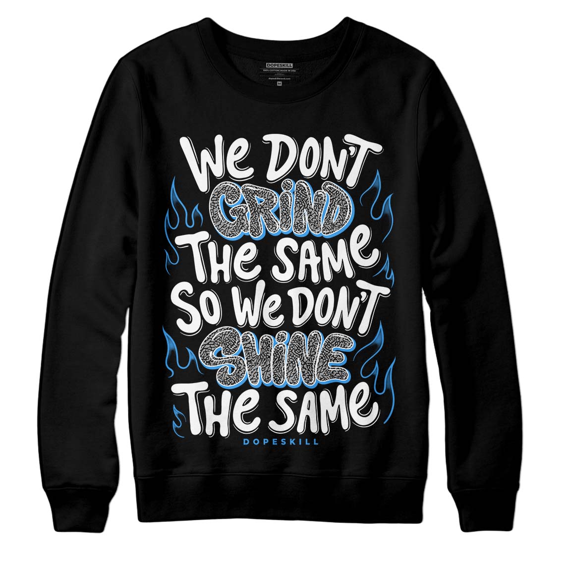 Midnight Navy 3s DopeSkill Sweatshirt Grind Shine Graphic