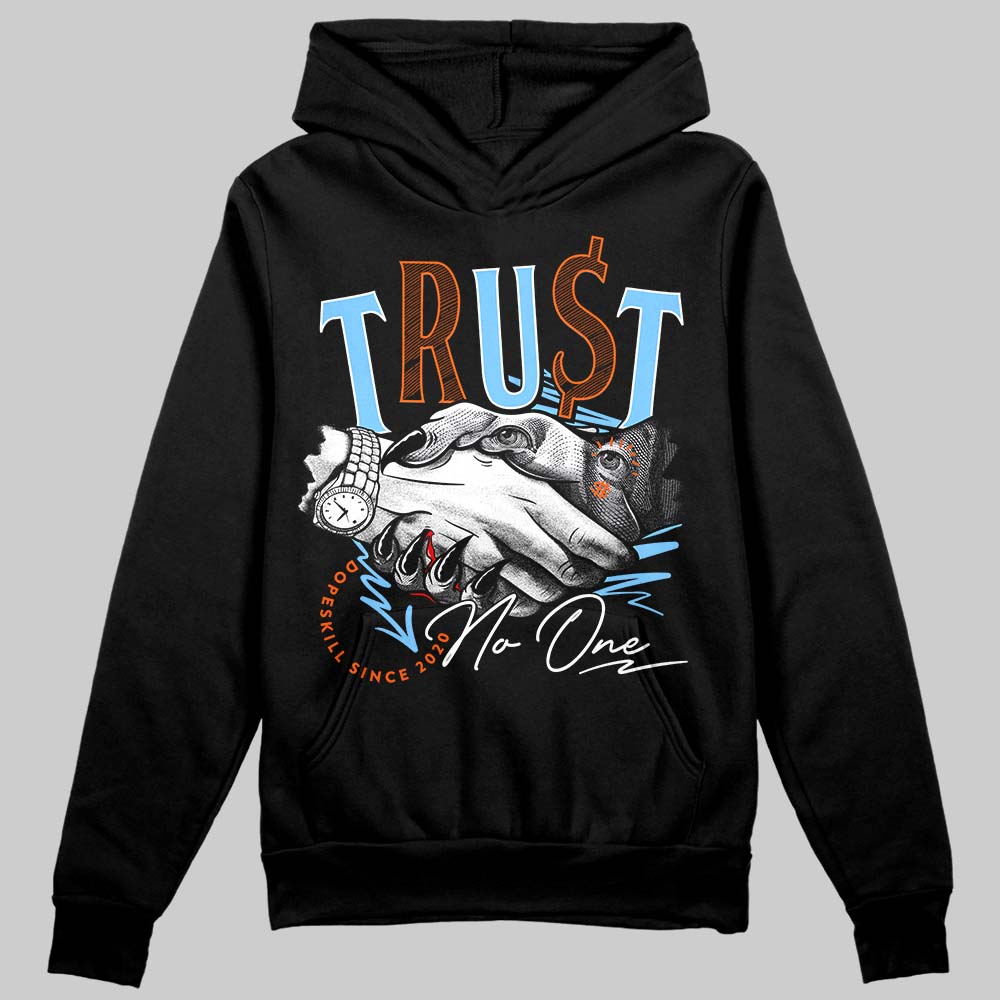 Dunk Low Futura University Blue DopeSkill Hoodie Sweatshirt Trust No One Graphic