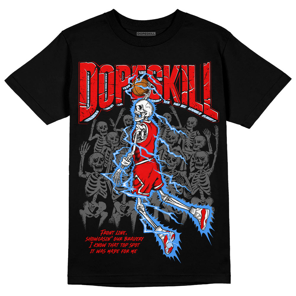 Cherry 11s DopeSkill T-Shirt Thunder Dunk Graphic
