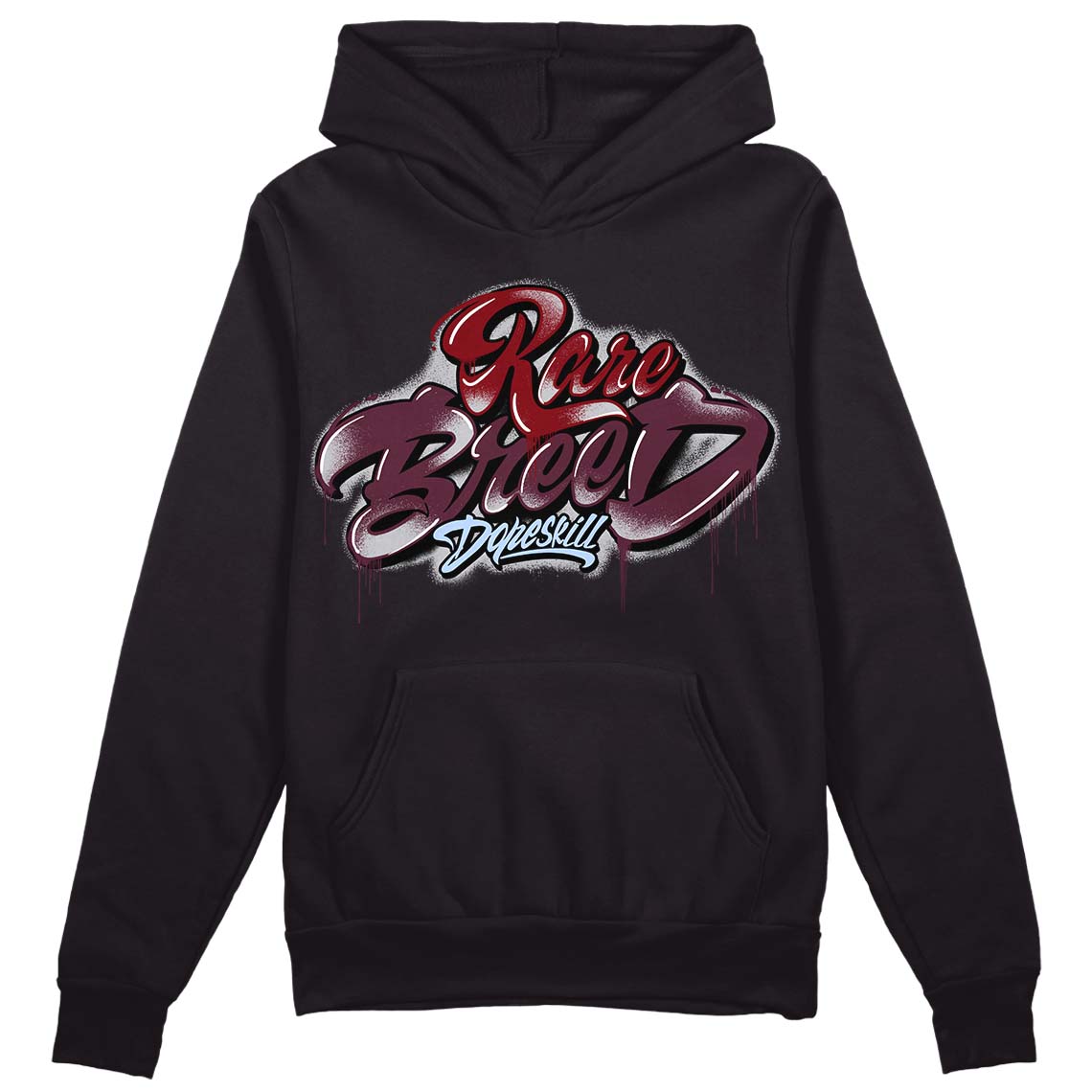 Burgundy 5s DopeSkill Hoodie Sweatshirt Rare Breed Type Graphic