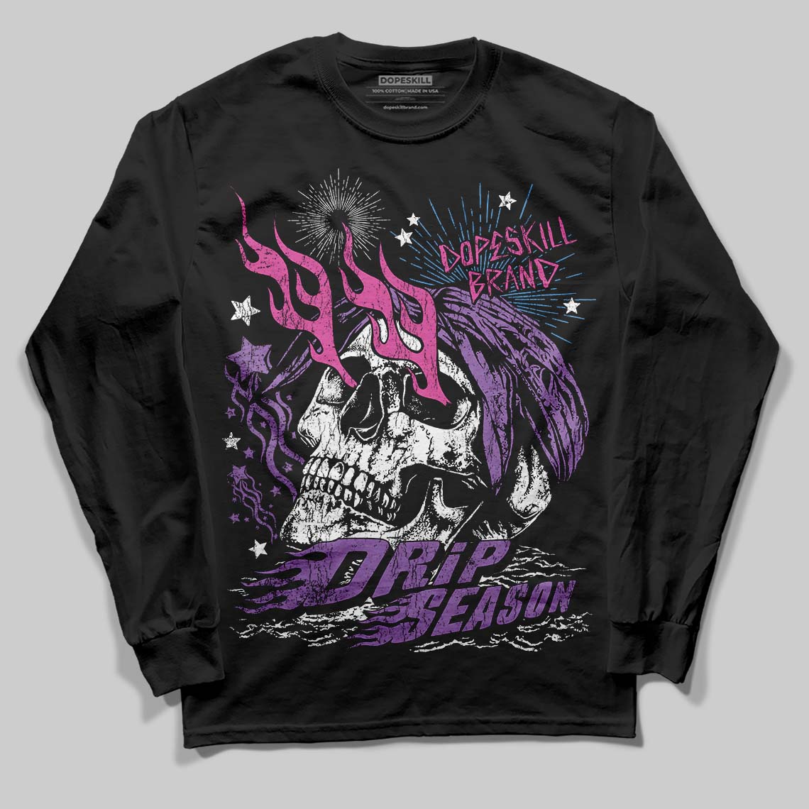 PURPLE Collection DopeSkill Long Sleeve T-Shirt Drip Season Graphic