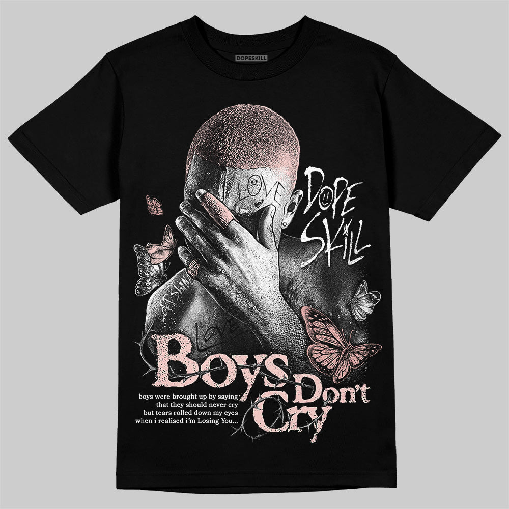 Leather Curb Glitter Pale Pink DopeSkill T-Shirt Boys Don't Cry Graphic