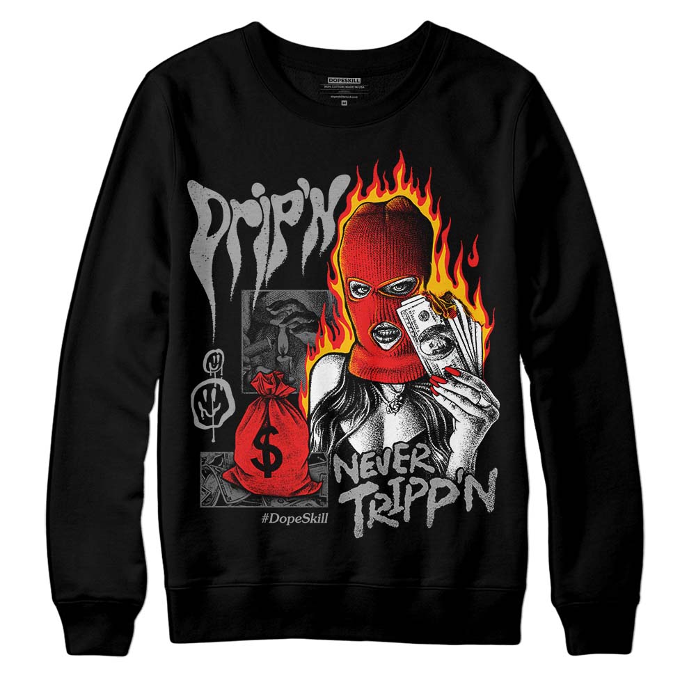 Grey Collection DopeSkill Sweatshirt Drip'n Never Tripp'n Graphic