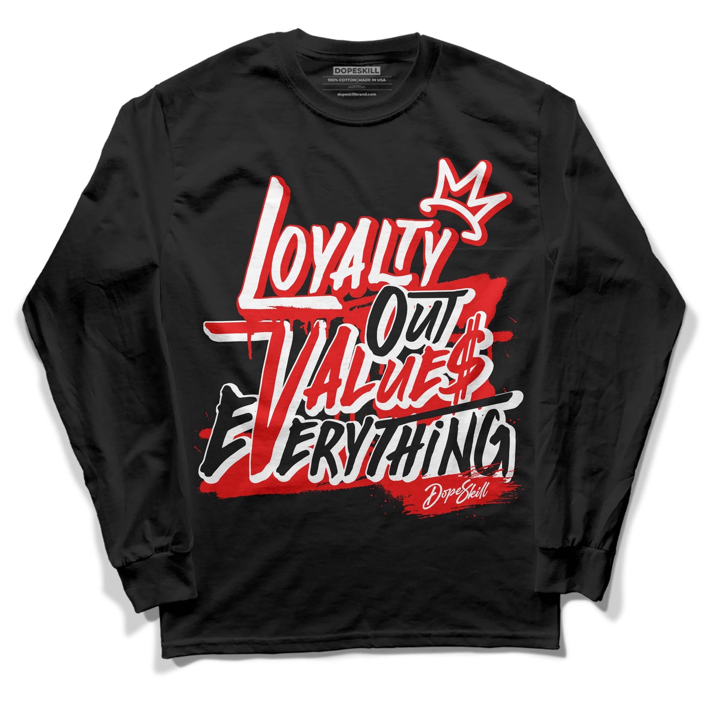 Red Cement 4S DopeSkill Long Sleeve T-Shirt LOVE Graphic