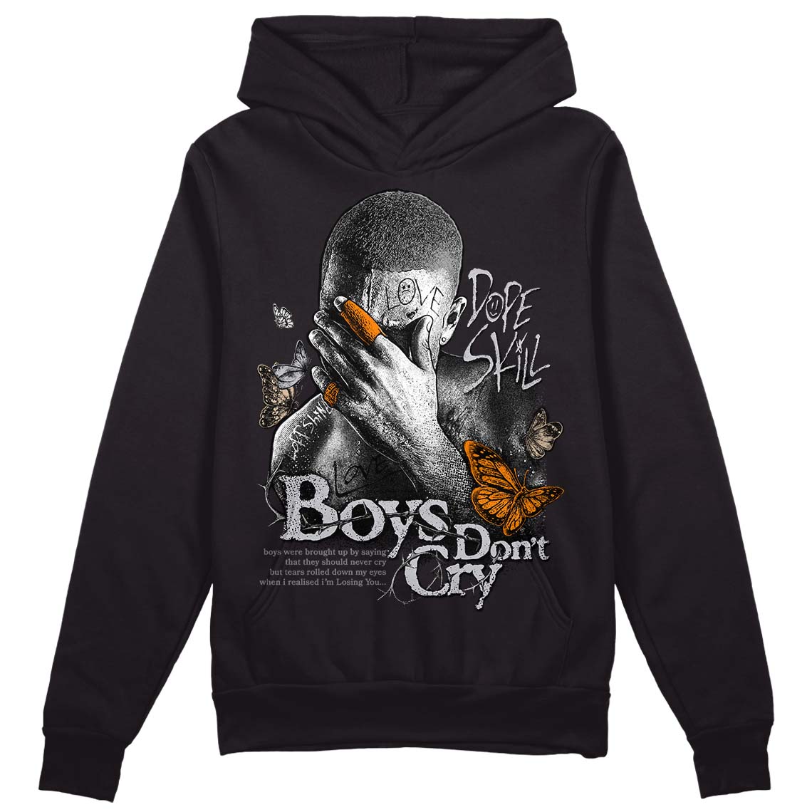 Grey Collection DopeSkill Hoodie Sweatshirt Boys Don't Cry Graphic