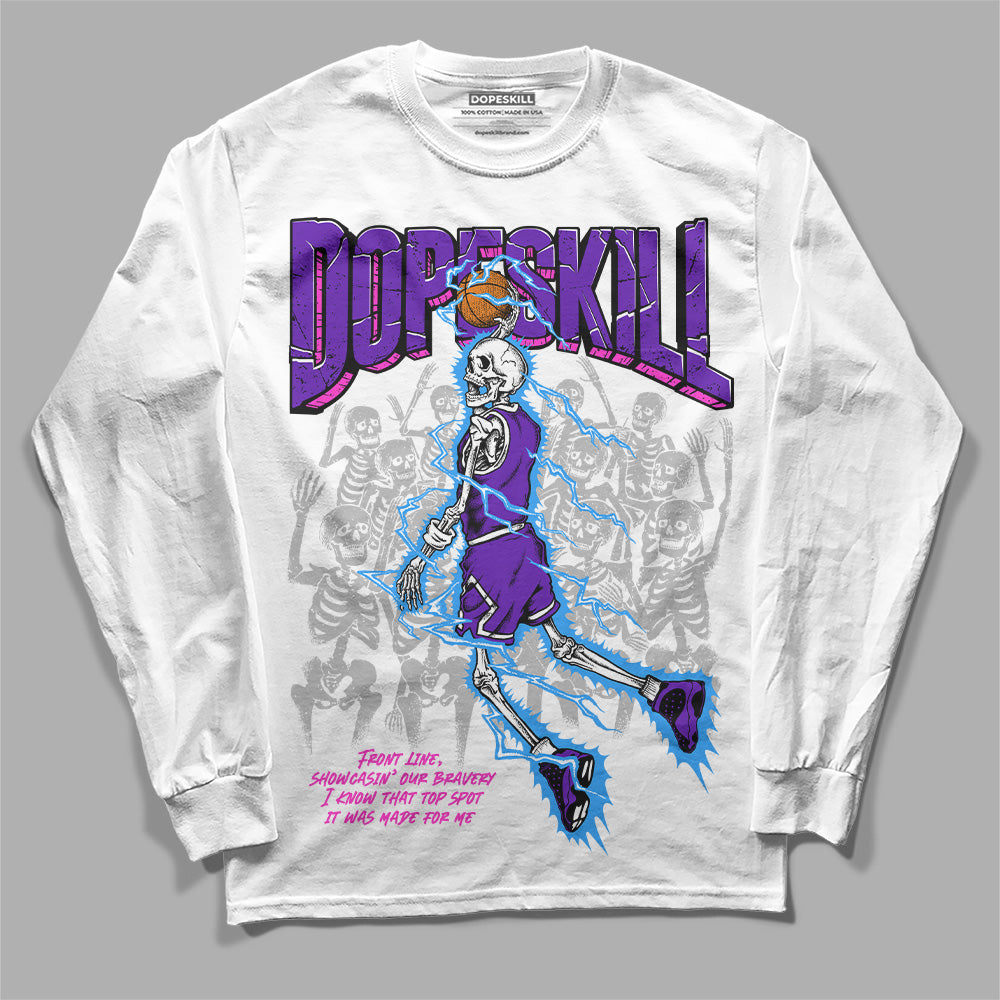 Court Purple 13s DopeSkill Long Sleeve T-Shirt Thunder Dunk Graphic