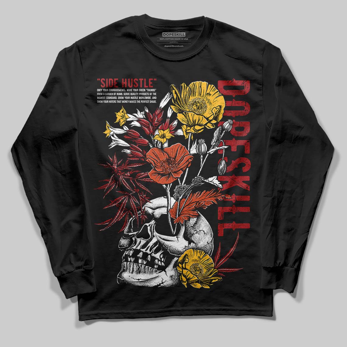 Brick By Brick 4s DopeSkill Long Sleeve T-Shirt Side Hustle Graphic