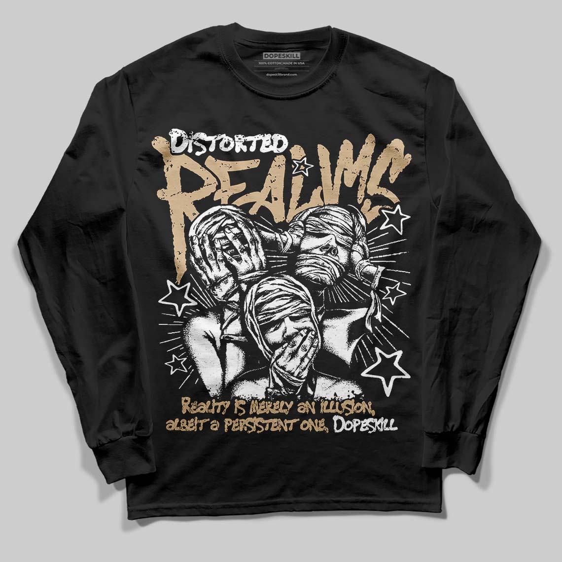 TAN Collection DopeSkill Long Sleeve T-Shirt Distorted Realms Graphic