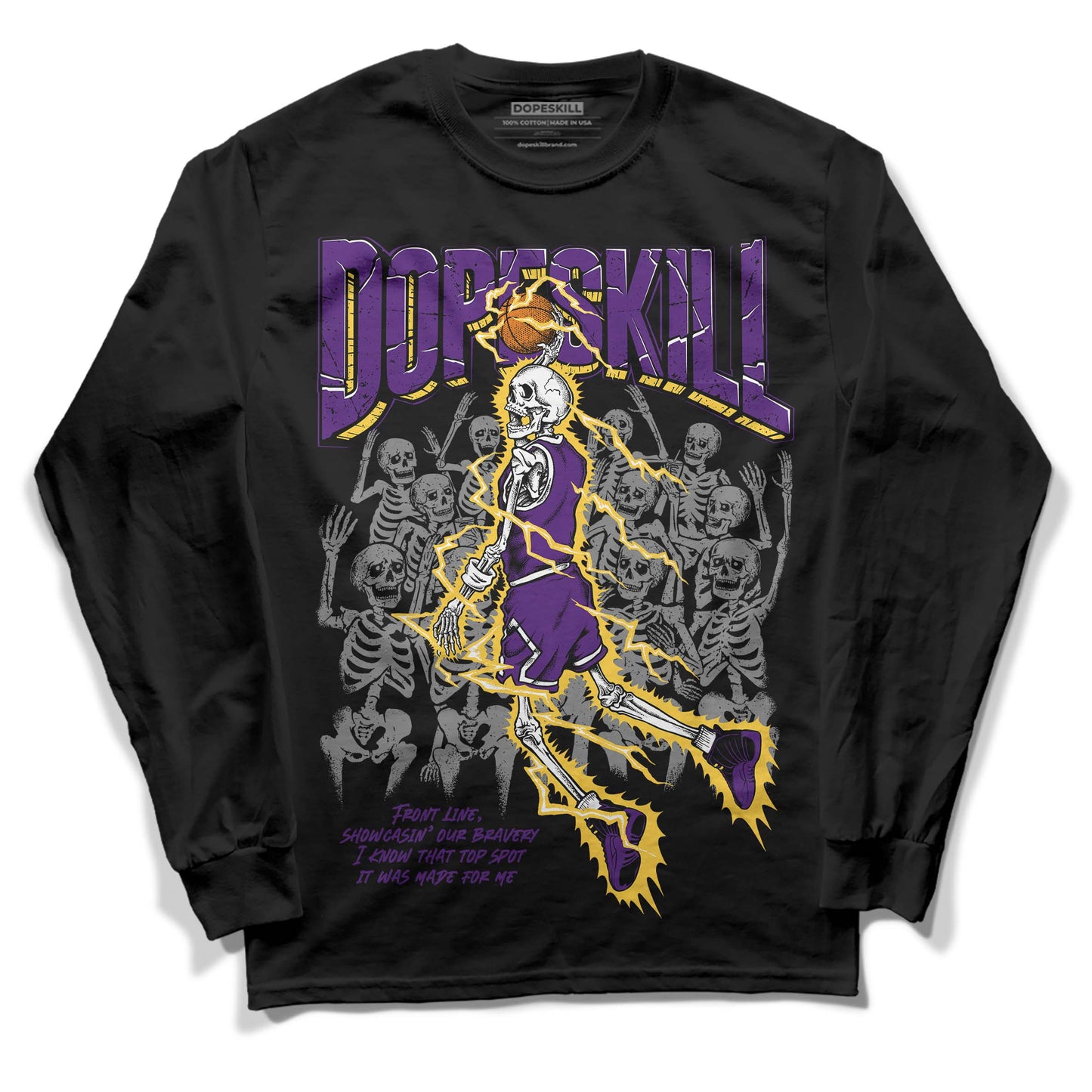 Field Purple 12s DopeSkill Long Sleeve T-Shirt Thunder Dunk Graphic