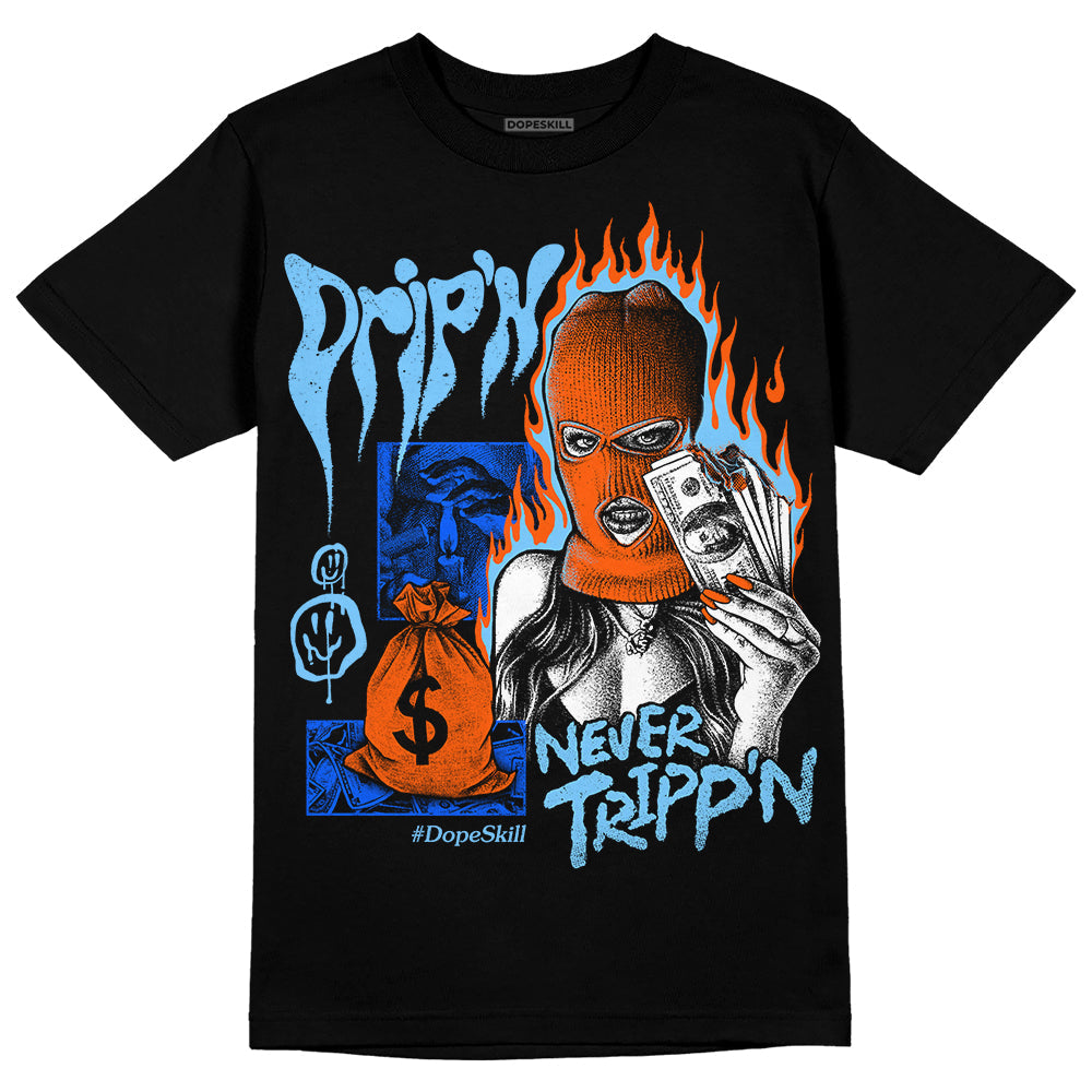 Dunk Futura University Blue DopeSkill T-Shirt Drip'n Never Tripp'n Graphic